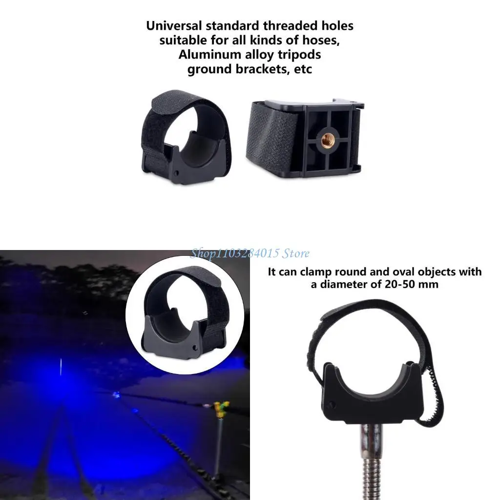 

R6FF Portable Tripod Stand for Flashlights, Fishing Lights, and Cameras, Adjustable Night Fishing Light Clip for Outdoor Use