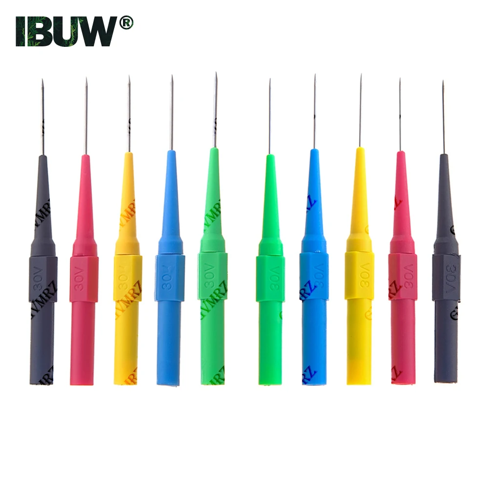 5PCS 30V Measuring Device 0.7mm/1.0mm Insulation Piercing Needle Non-destructive Multimeter Test Probes For Banana Plug