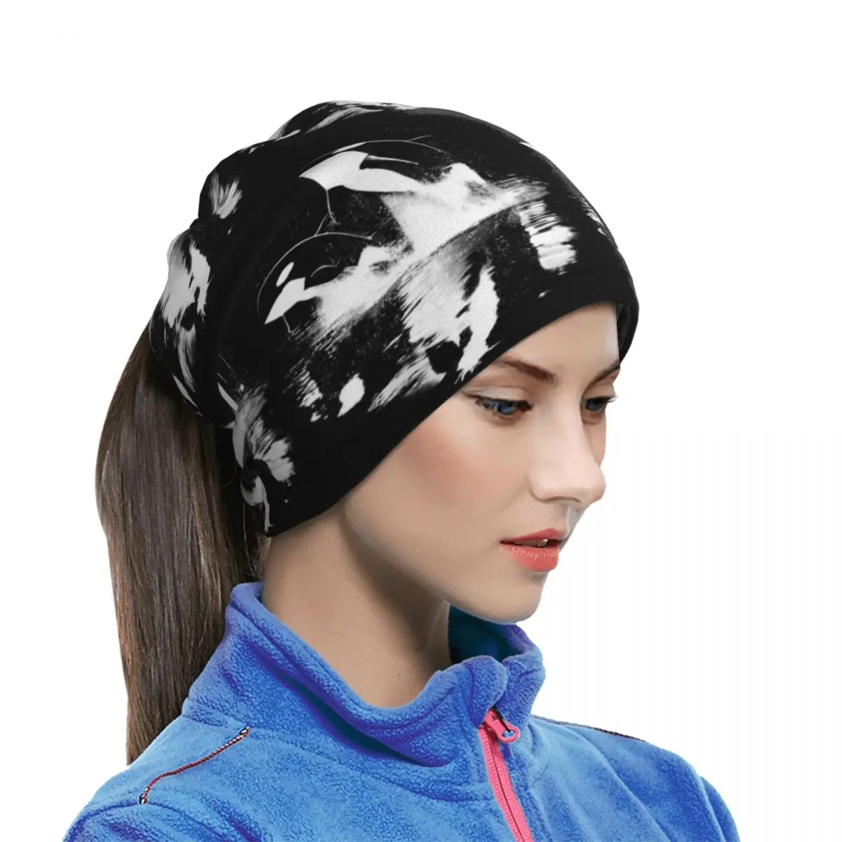 Orca Aquatic Sea Ocean Killer Whale Bandana Neck Cover Printed Wrap Mask Scarf Multi-use Cycling Scarf Unisex Adult Winter