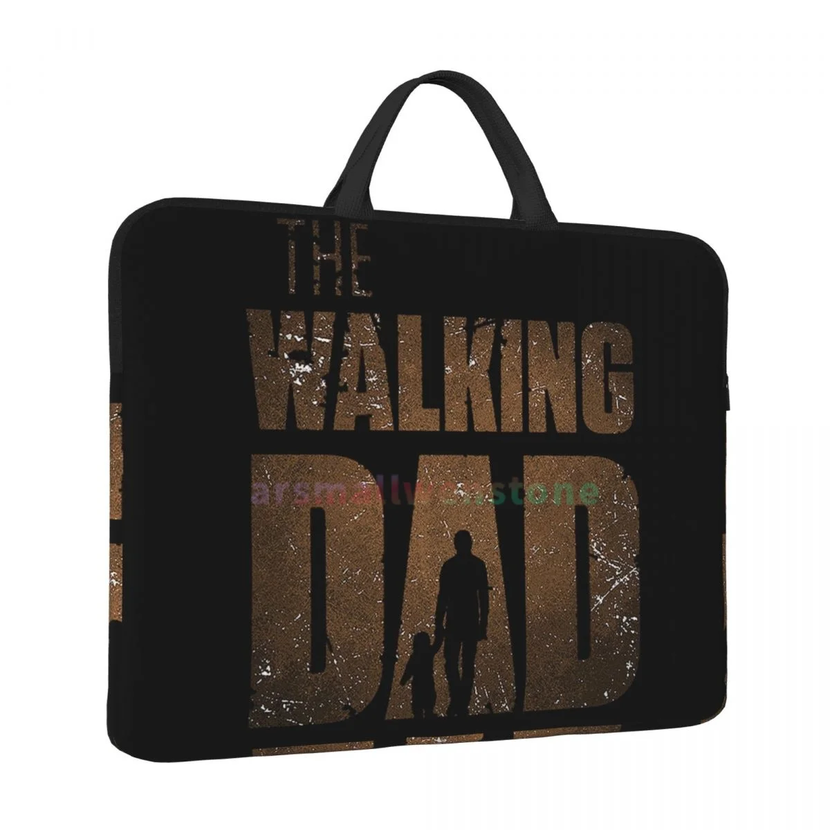 The Walking Dad Funny Street Printed Laptop Bag Computer Bag Office Business Travel 14 Inch Water Resistant Large Laptop Case