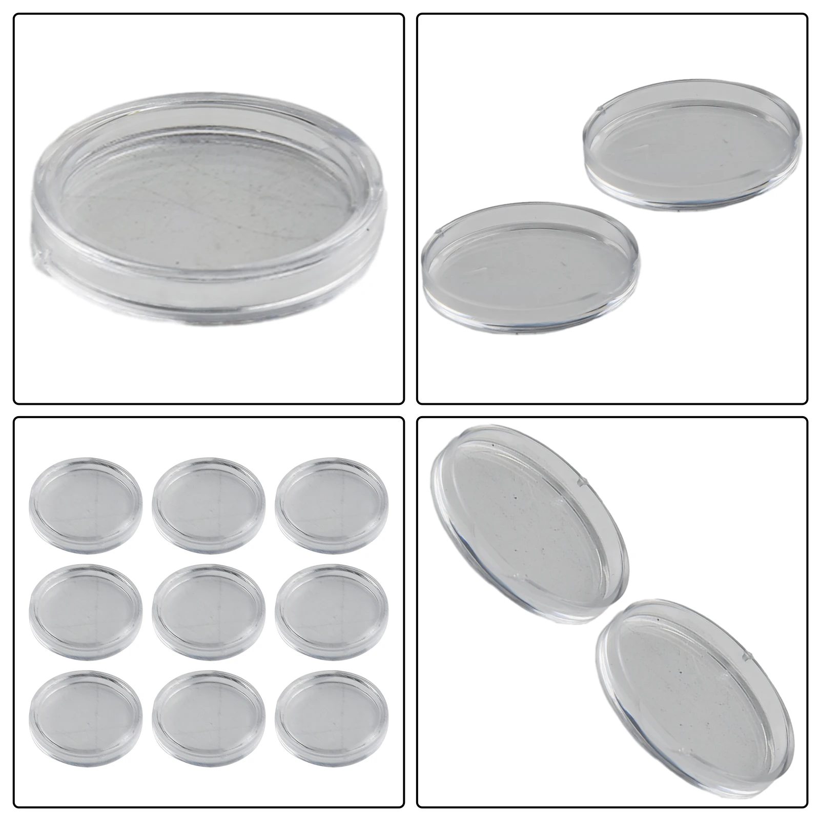 Useful Practical Coin box 20mm Publications 20MM Clear Holder Paper Money Protective 100Pcs Capsules Containers