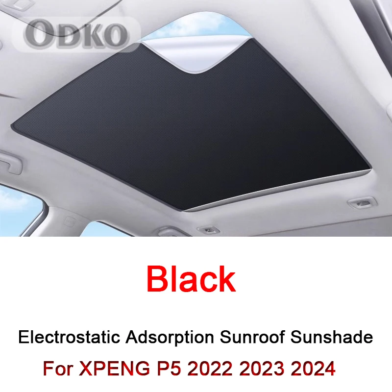 

Car Electrostatic Adsorption Sunroof Sunshade Cover For XPENG P5 2022 2023 2024 Heat Insulation Skylight Sticker Auto Accessory