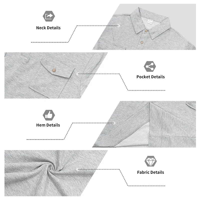 Herbst- und Winter-Herren-POLO-Pullover mit langen Ärmeln, lässigem Kragen, sportlichem Design und mehreren Taschen, Großhandel – Detail 35