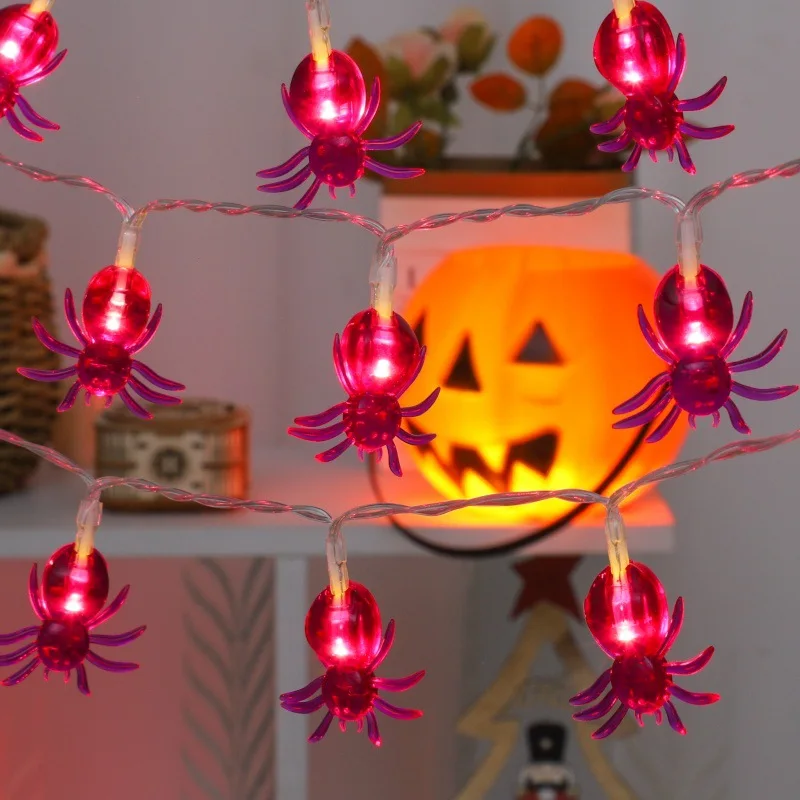 

2025 Halloween Spider Led String Lights Indoor Horror Ornaments Decoration Lights Outdoor Battery USB Powered Lights 1001