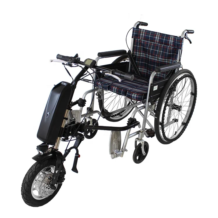 Kit de Motor Eléctrico Delantero para Silla de Ruedas Plegable, 350W 500W, Handbike Eléctrico para Silla de Ruedas