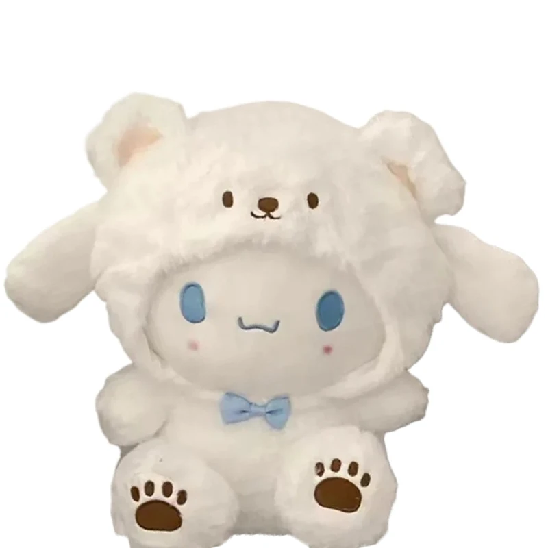 Peluche Sanrio 25Cm Anime Kuromi Giocattoli Kawaii Mymelody Cinnamorol Morbidi Animali Imbottiti Bambola Cuscino Regalo di Natale Decorazione