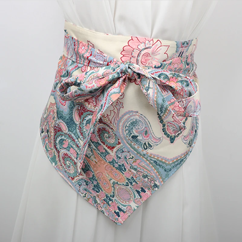 Ethnic Style Retro Waist Band Women Delicate Hanfu Dress Wide Waist Belt Dress Shirt Accessories Lady Elegant Corset