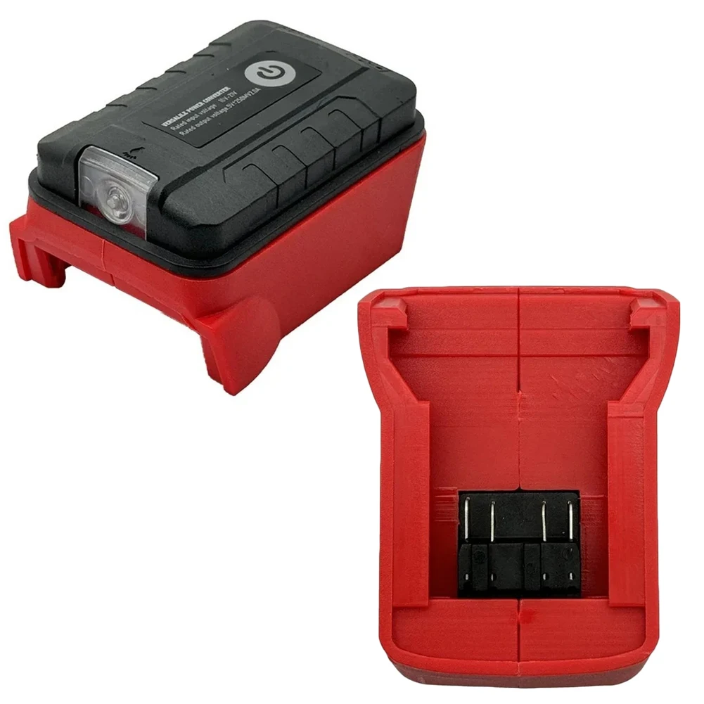 For Battery Adapter Connector Terminal Block Dual USB Charging With LED Light Mobile Power For Source For Outdoor Work