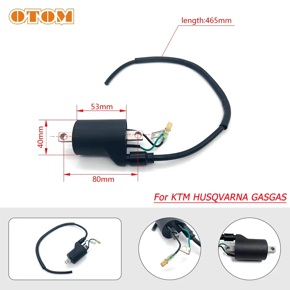 OTOM Motorcycle Ignition Coil For KTM SXF XCF EXC HUSQVARNA FC FE GASGAS ECF EW MCF Dirt Bike 12V High Pressure Coil 58439006000
