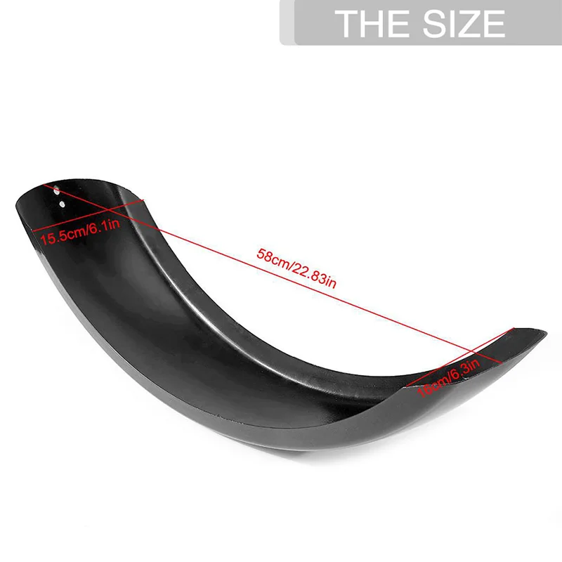 Motorcycle Spare Parts Universal Scooter Modified Rear Fender 15.5CM  Width Flat  Flares Trailer Mud Flaps Splash Guard Long