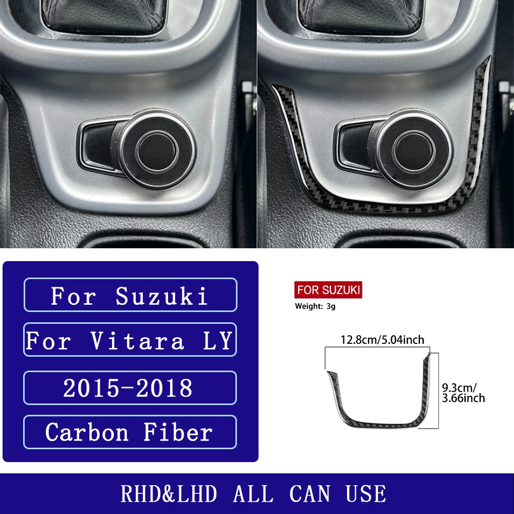 スズキ-vitara-escudo-ly-2015-2018-カーボンファイバーセンター-4wd-モードドライブコントロールパネルカーアクセサリー内装装飾ステッカー