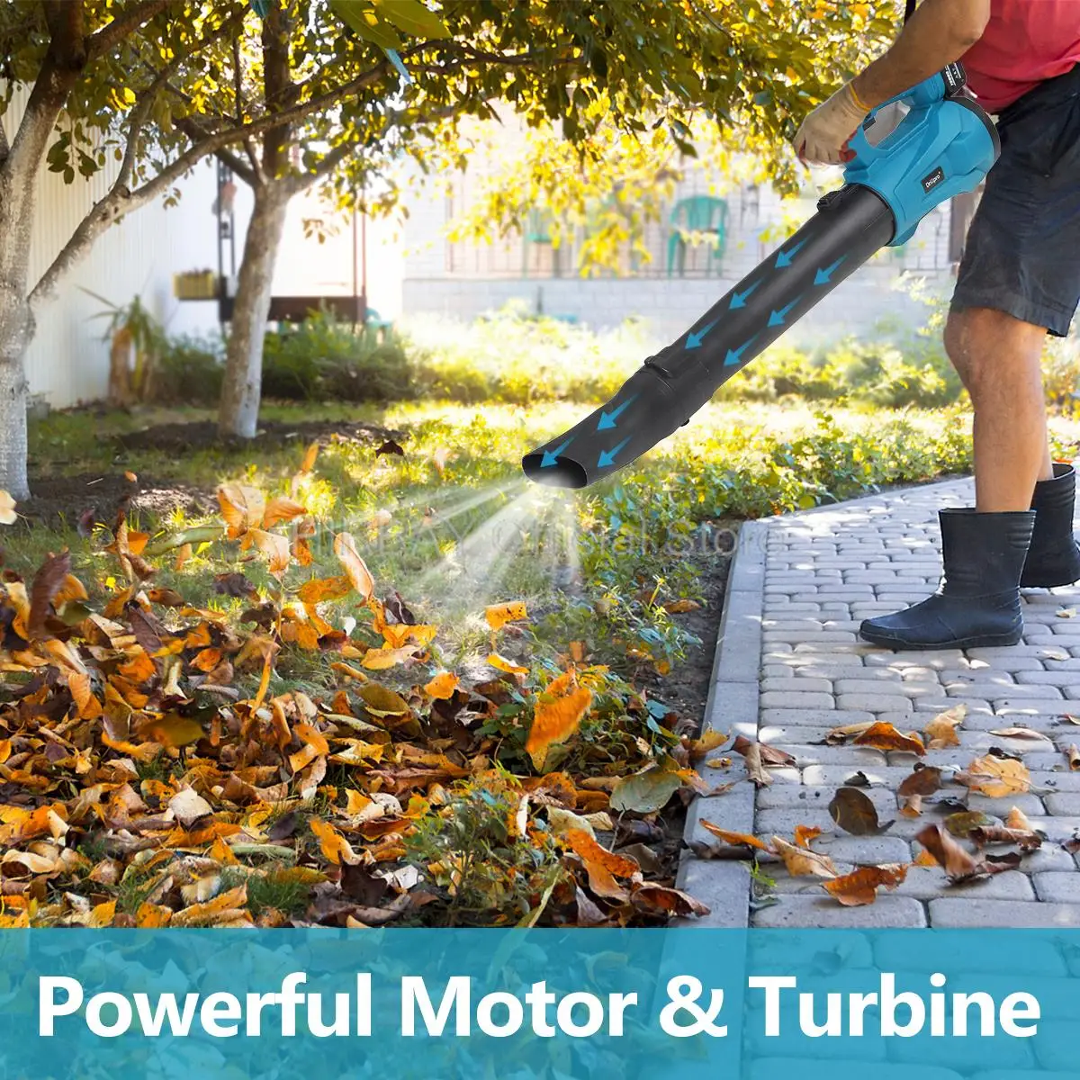 منفاخ الثلج الكهربائي اللاسلكي بست سرعات يده آلة إزالة الأوراق والثلج أداة الحديقة متوافقة مع بطارية ماكيتا 18 فولت