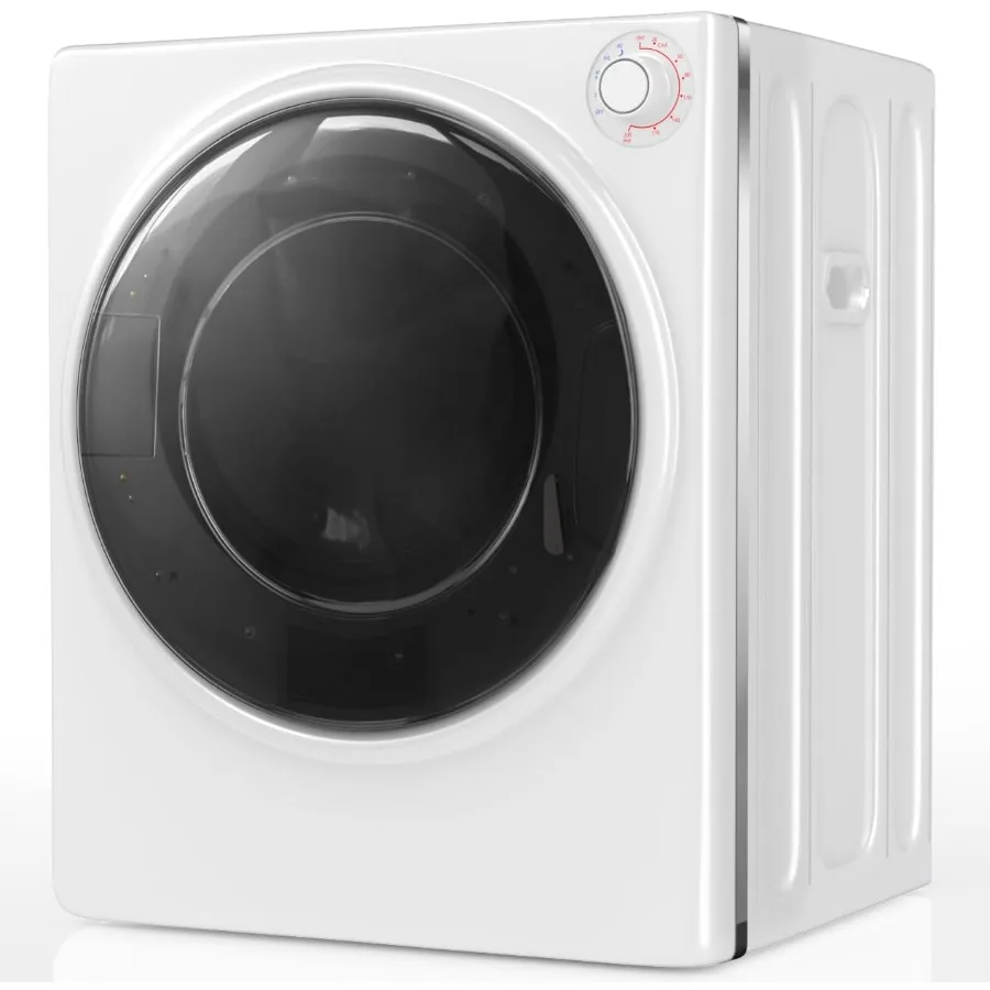 تابو 2.6 كو. مجفف ملابس محمول بقدرة 1300 وات مع حوض من الفولاذ المقاوم للصدأ، مجفف كهربائي ذو تحميل أمامي بوزن 10 رطل مع 4 أوتار