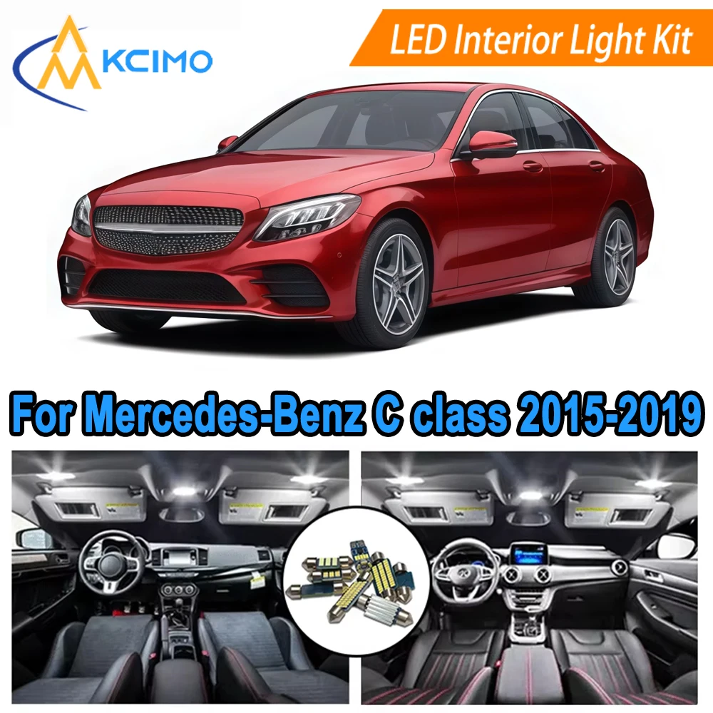 

LED Interior Light Replacement For Mercedes Benz C Class W205 2015-2019 Light Bulb Kit Dome Map Door Lights Easy Installation