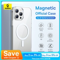 Baseus Magnetic Case for iPhone 16 15 Pro Max Case Wireless Charging Cover for iPhone 14 13 12 11 Pro Max Plus PC Phone Case