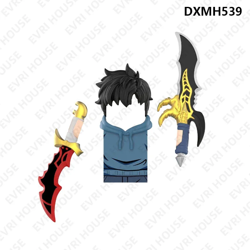 Animes Mini blocs de construction poupées figurines d'action briques Solo nivellement bande dessinée assemblage jouets pour enfants DXMH539-544