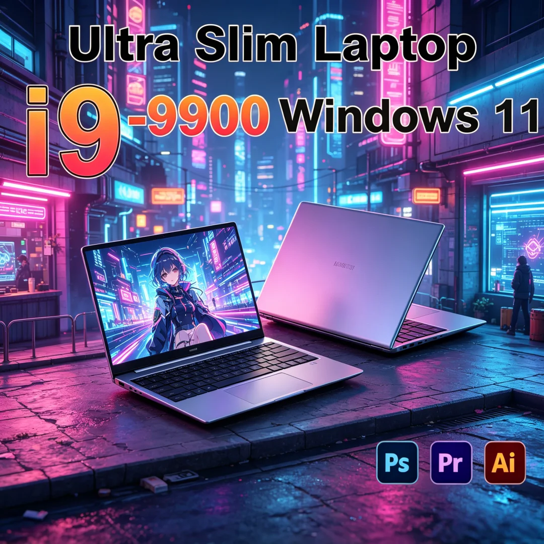 

Quintessential 2026 14.1 Inch HD Gaming PC Intel Core I9-9900 Stellar Ultra Slim 32GB 2TB Windows 11 Pro Home Study Laptop
