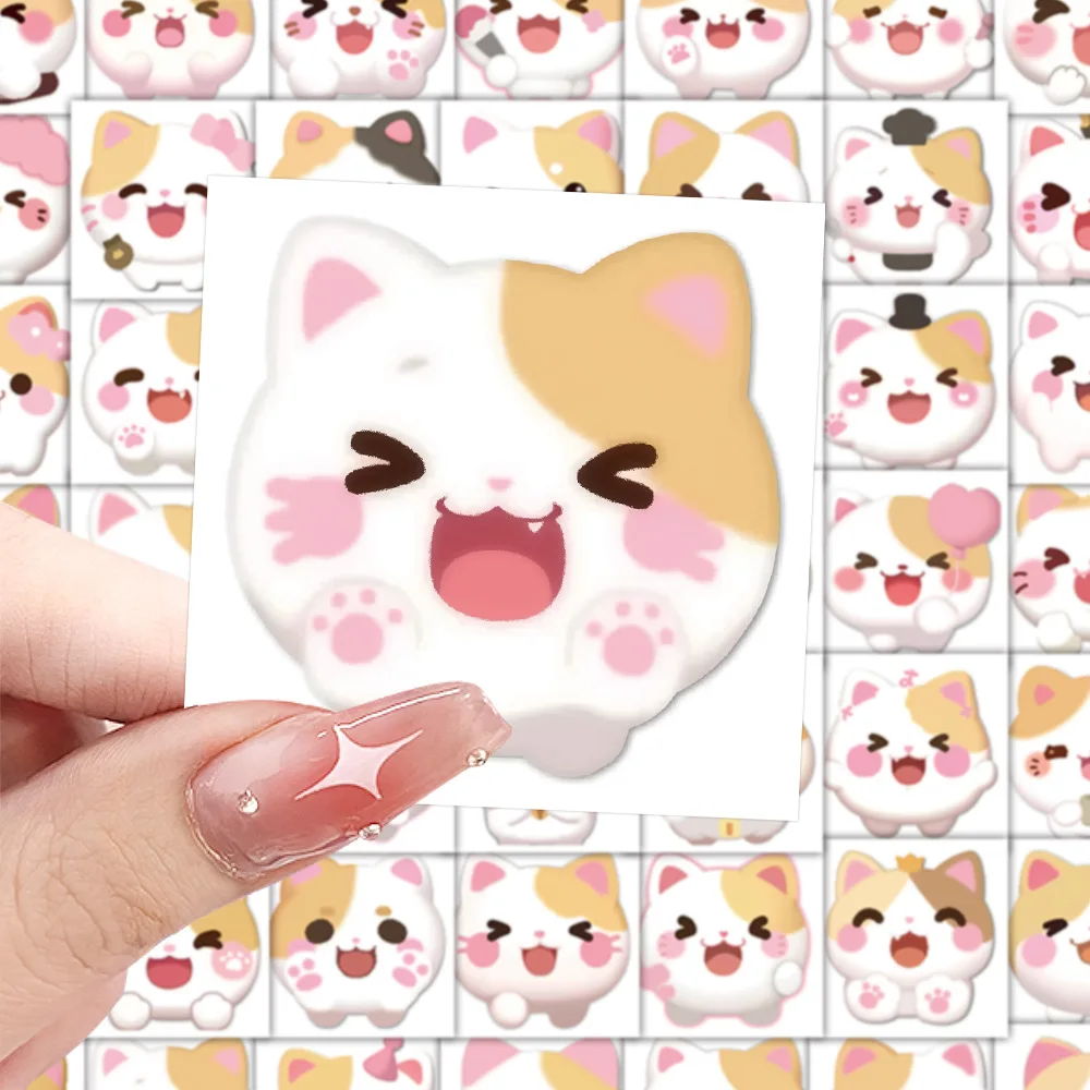 

10/54PCS Animal Meme Stickers Avatar Style Graffiti Cute Cat Cartoon Sticker Kitten Decoration Laptop Guitar Car Bike Kids Toys