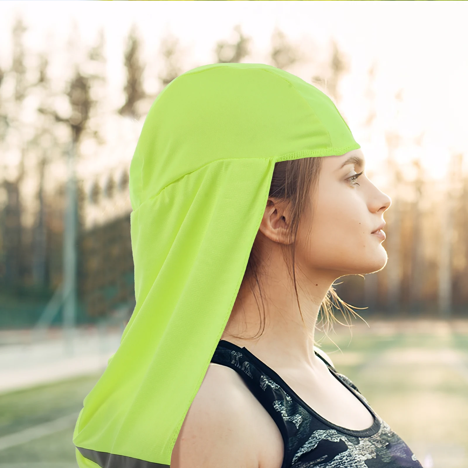 

4Pcs Sweat-Wicking Quick-Dry Sports Headscarf Cap Reflective Safety Hard Hat Accessories Sunshade Liner Neck Visor