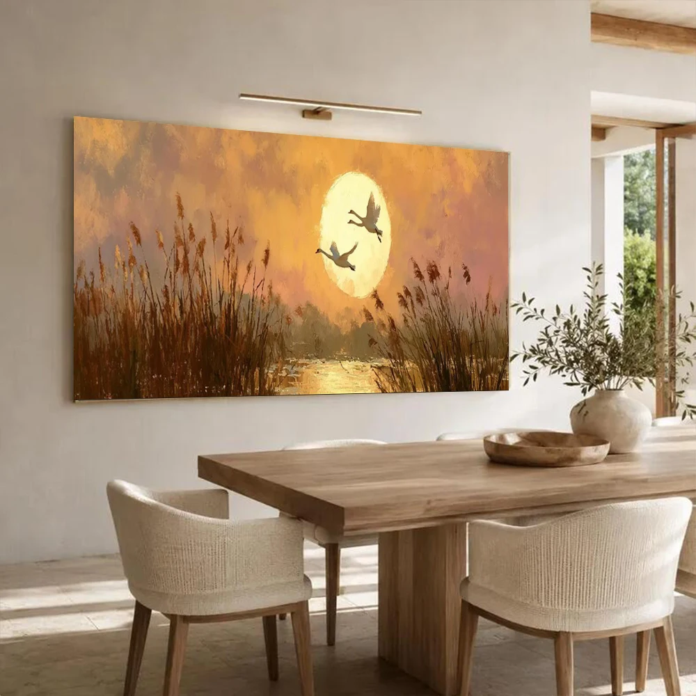 Modern Abstract Oil Painting on Canvas Handmade Original Super Large Scenery Wall Art Picture for Living Room Home Decor Image