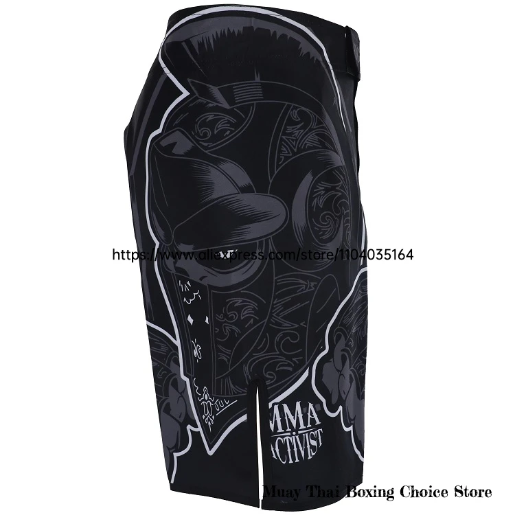 MMA-Shorts zum Training, Kickboxen, Drache, schwarze Kampfshorts für Kampfsport, Cage Fight, Muay Thai, BJJ, Boxen, Grappling – Detail 10