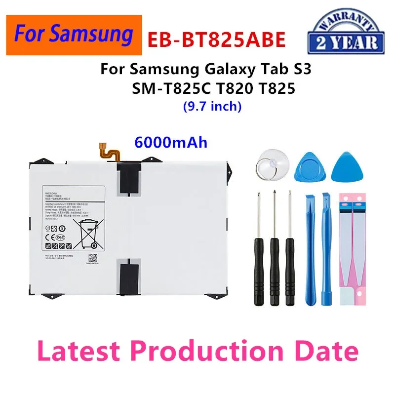 

Brand New EB-BT825ABE 6000mAh Tablet Replacement Battery For Samsung Galaxy Tab S3 9.7 inch SM-T825C T820 T825