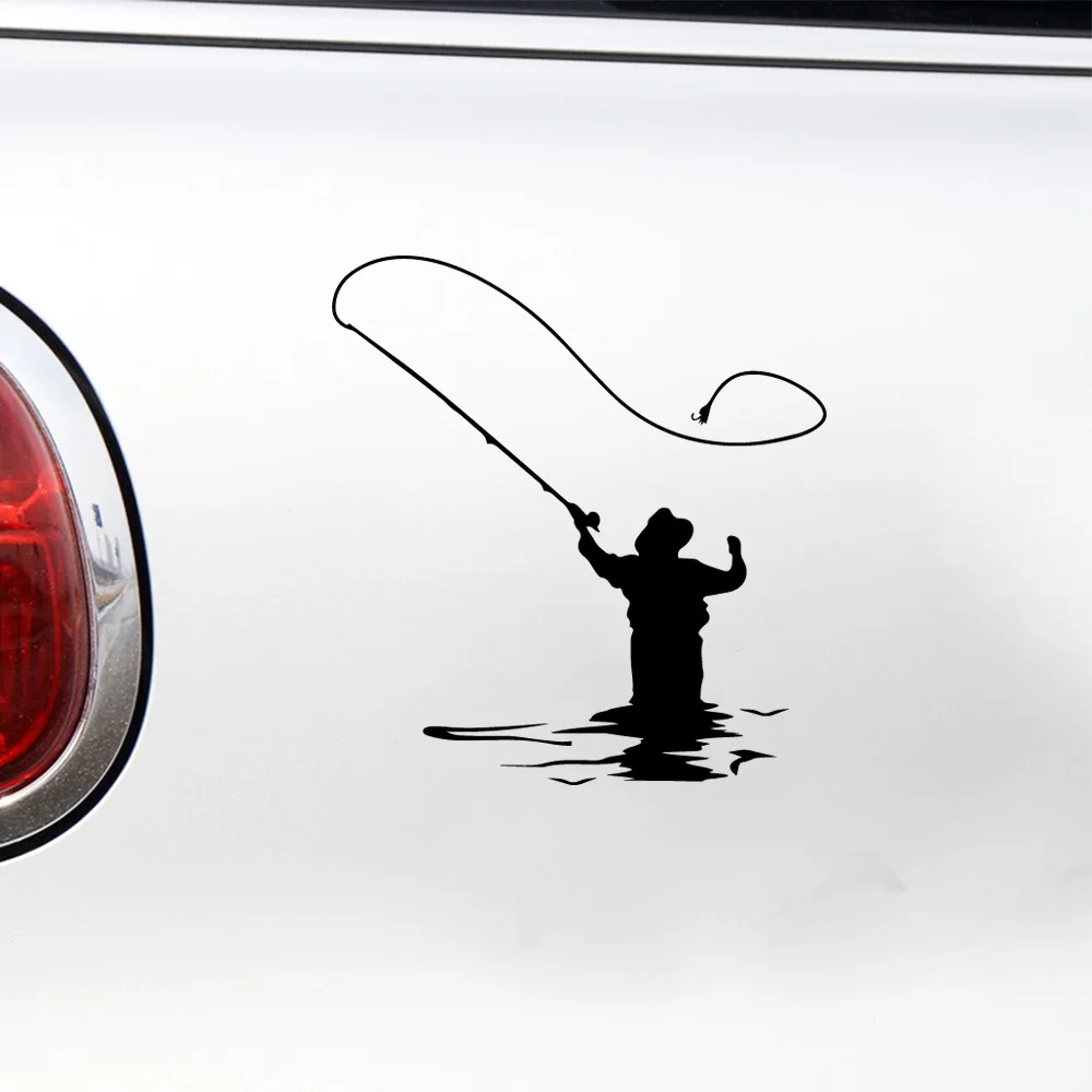 Fishing sticker Car Stickers Funny Car-Styling For Rear view Mirror Car Head car Windows car Accessories decoration