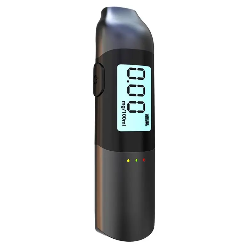 Digital Alcohol Tester USB Rechargeable High Precision Breathalyzer For Home Or Partying Use-ABQF