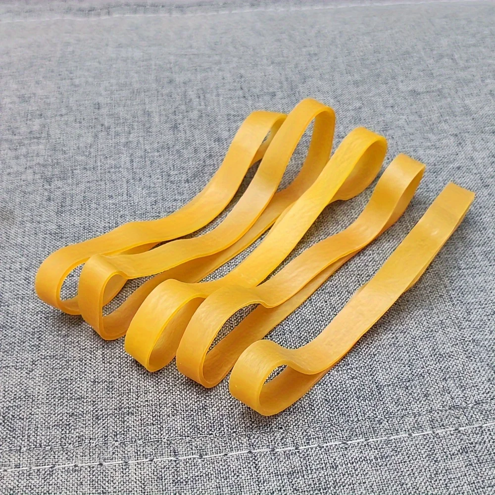 30 Pcs 6.3 Inch Stretchable Sturdy Yellow Rubber Rings Rubber Elastic Bands Large Wide Extended For Storage Sealing Office
