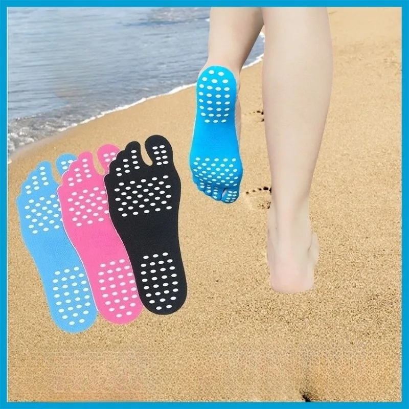 1Pair Summer Beach Invisible Non Slip Footbed Sticker Pads Heat Resistant Water Resistant Insoles For Men Shoes Cushioning