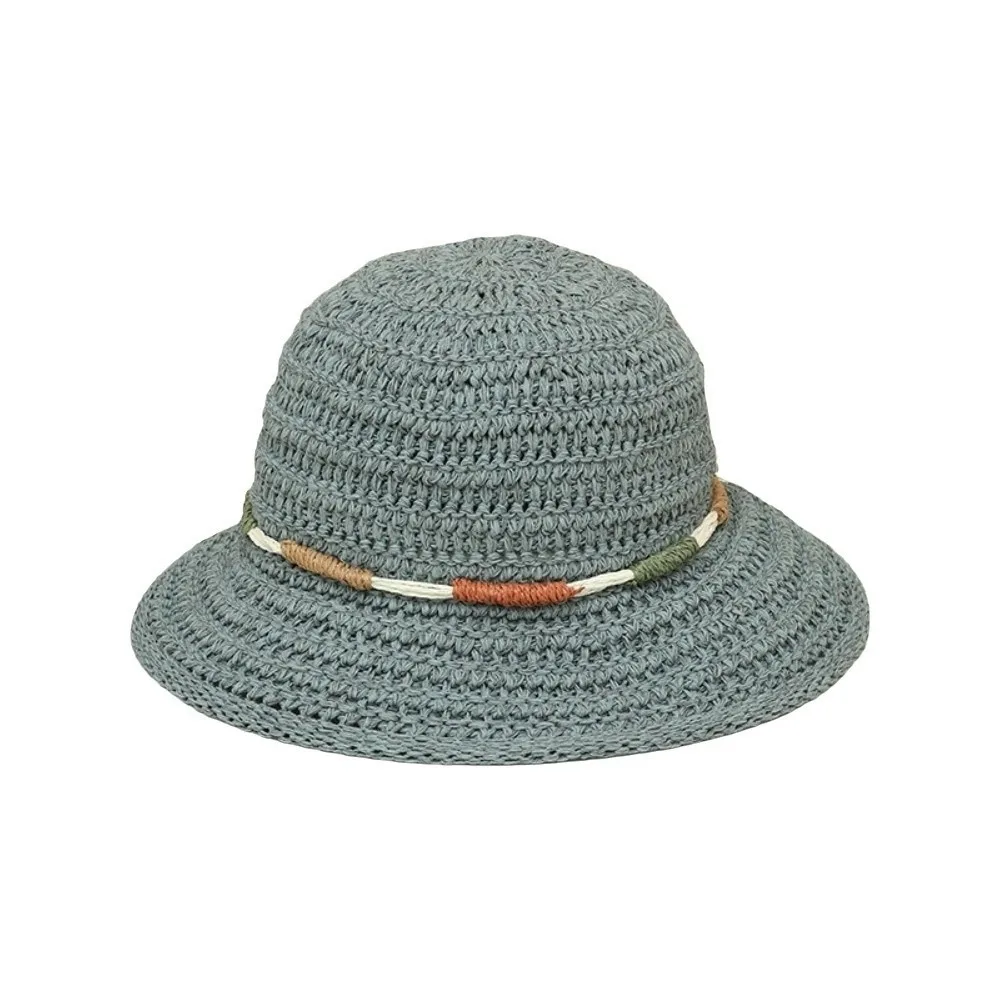 Sweet Large Straw Weave Sun Hat Bohemian Face Slim Sunscreen Bucket Hat Breathable Wide Brim Fisherman Hat Summer