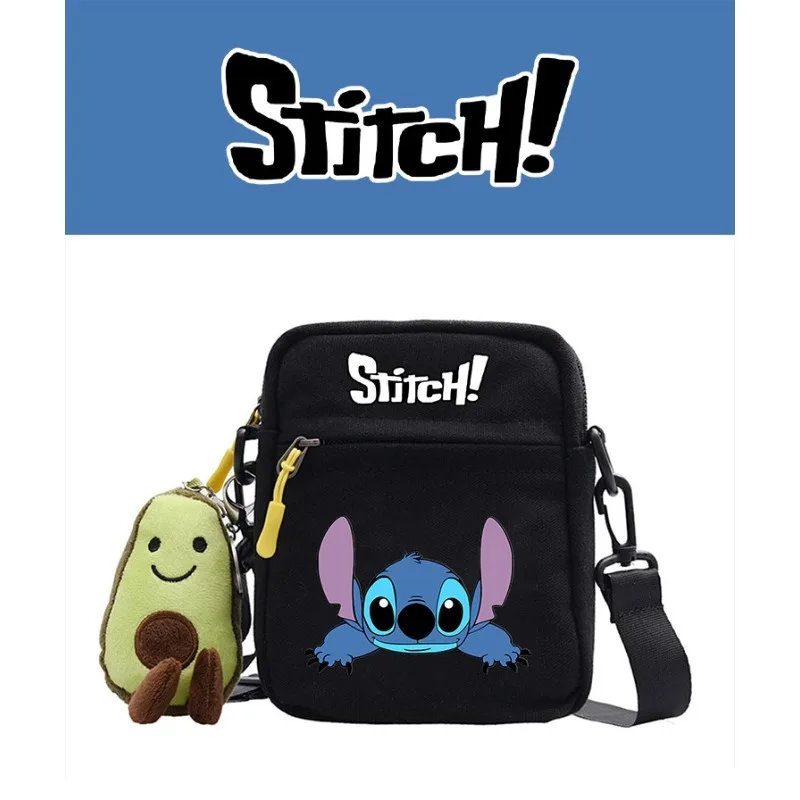 Disney Lilo Stitch Women Shoulder Crossbody Bags Canvas Small Female Bag Students Single Shoulder Mobile Phone Handbag New 2024