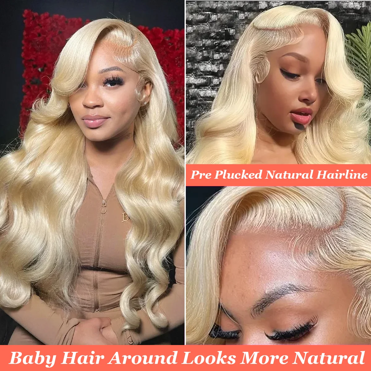 36 بوصة # 613 العسل شقراء 200% الكثافة الجسم موجة 13*4 13*6 HD الدانتيل الشفاف الباروكة الأمامية البرازيلي خصلات الشعر المستعار الإنسان للنساء #3