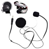 1Pcs Motorcycle Helmets Headsets Intercom Microphone 3.5mm Straight Head Helmets Headsets Mic Build-in 32Ω Double Speaker