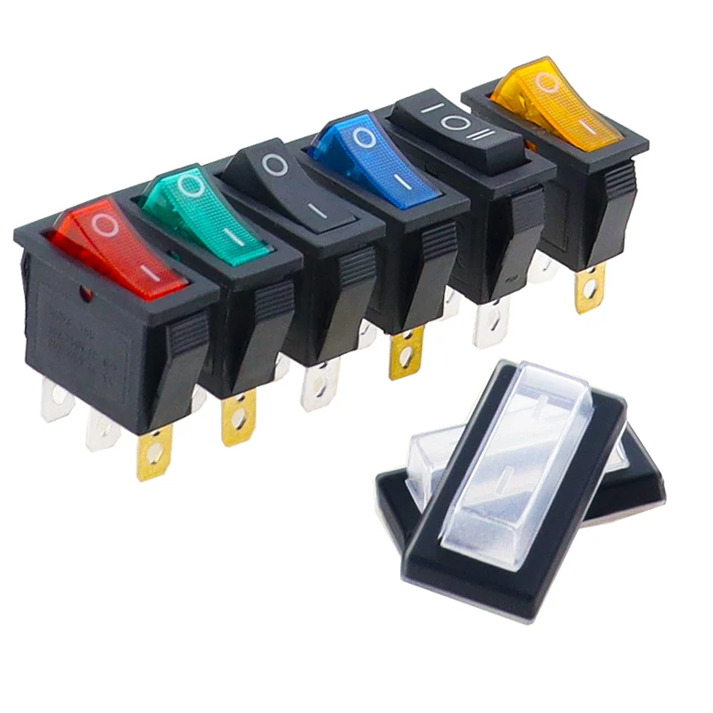 

KCD3 Rocker Switch ON-OFF 2 Position 3 Pin Electrical equipment With Light Power Switch 16A 250VAC/ 20A 125VAC 35mm*31mm*14mm