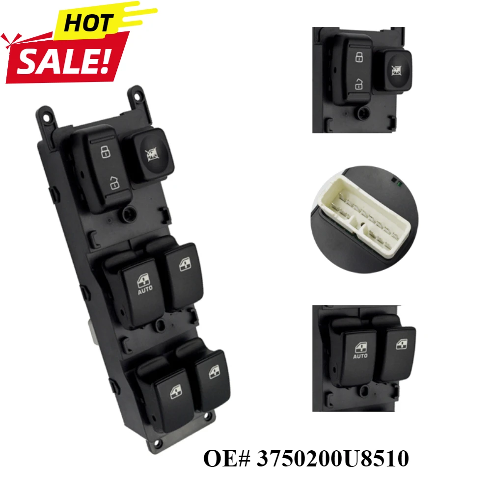 

For JAC Heyue A30 J4 Electric Front Left Driver Window Switch Glass Lifter Button 3750200U8510 Car Accessory Auto Spare Parts