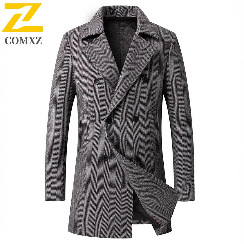 

Men Outdoor Sports Casual Jacket Winter American Style Medium long Cotton Solid color Waterproof Windproof Parka Thermal Coat