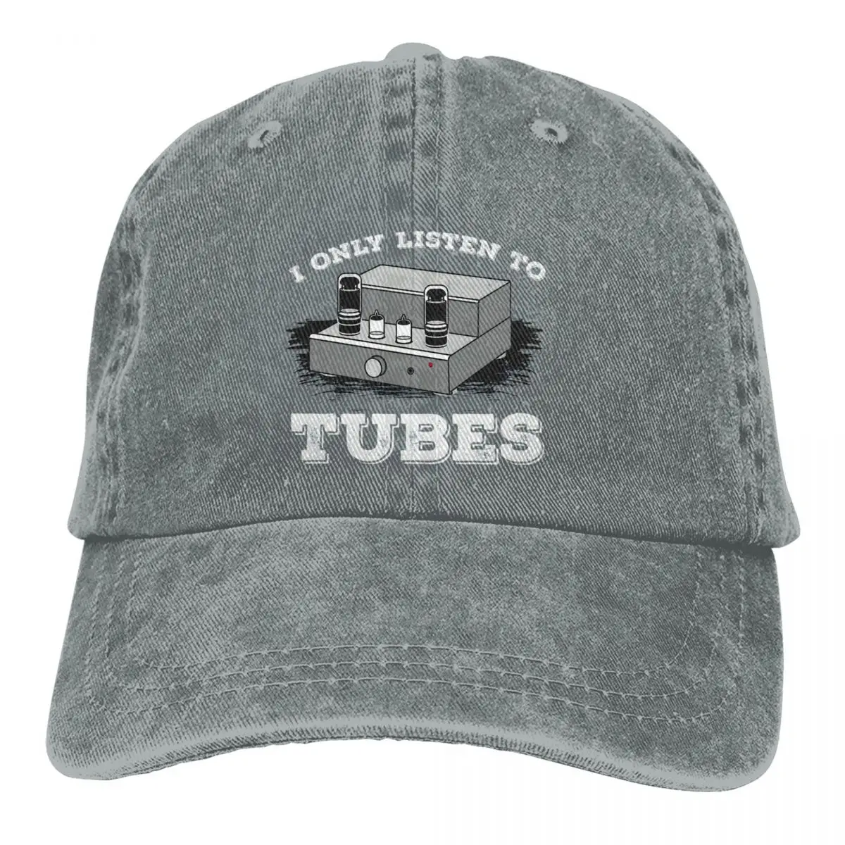 Summer Cap Sun Visor I Only Listen To Tubes Amplifier Tube Audiophile Hifi Hip Hop Caps Vacuum Tube Cowboy Hat Peaked Hats