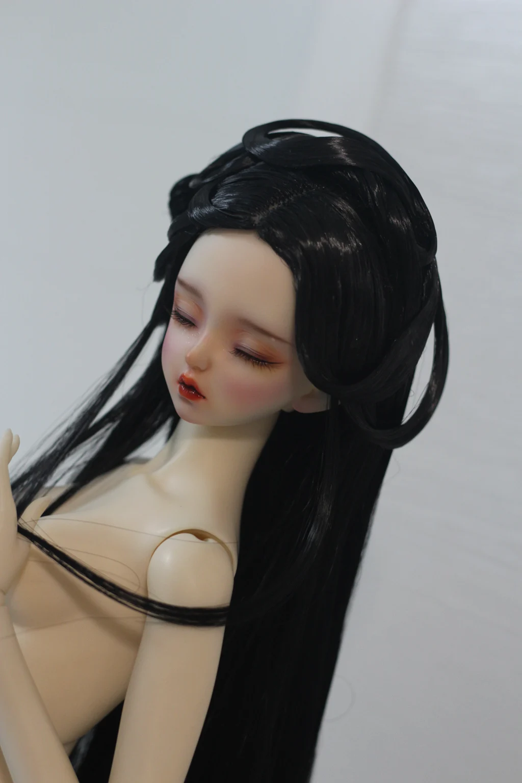 고대 코스튬 Hanfu 레트로 헤어 스타일 머리 요정 가발, 체중계 BJD 가발, MSD SD13 큰 소녀 SSDF 인형 액세서리 A1437, 1/4, 1/3