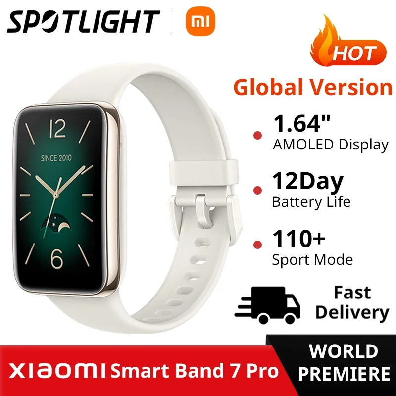 Global Version Xiaomi Smart Band 7 Pro Alexa Voice Assistant 1.64'' Display GPS SpO2 5ATM Waterproof 12 Days Battery Life