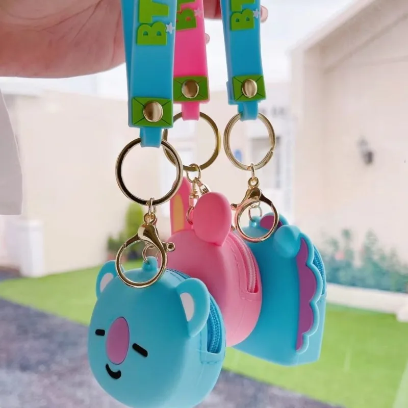 BT21 Koya Shooky Chimmy cartoon cute mini silicone coin purse, creative and exquisite earphone storage bag for boys and girls - view 2