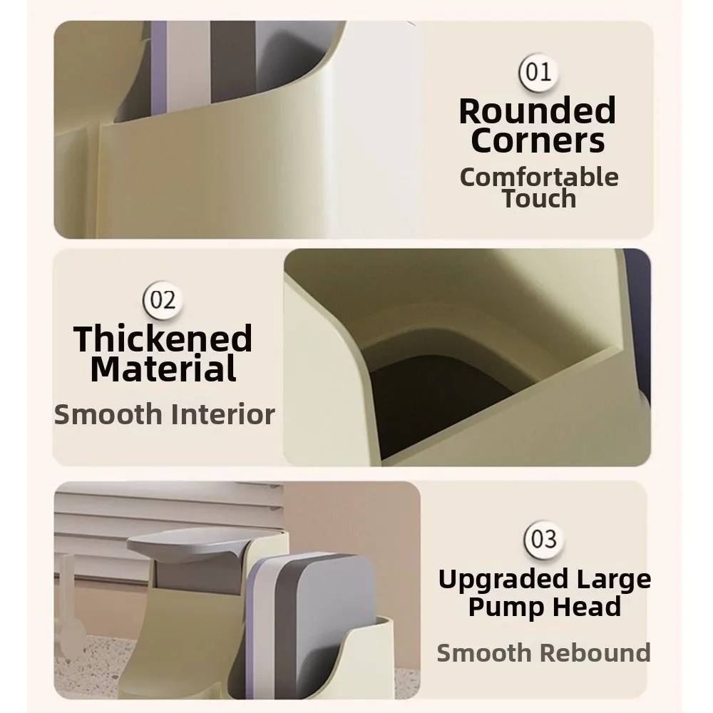 2-in-1 Hand Soap Dispenser Leak-Proof Hand Soap Pump Dual Soap Dispenser 650ml Practical Liquid Soap Container Countertop