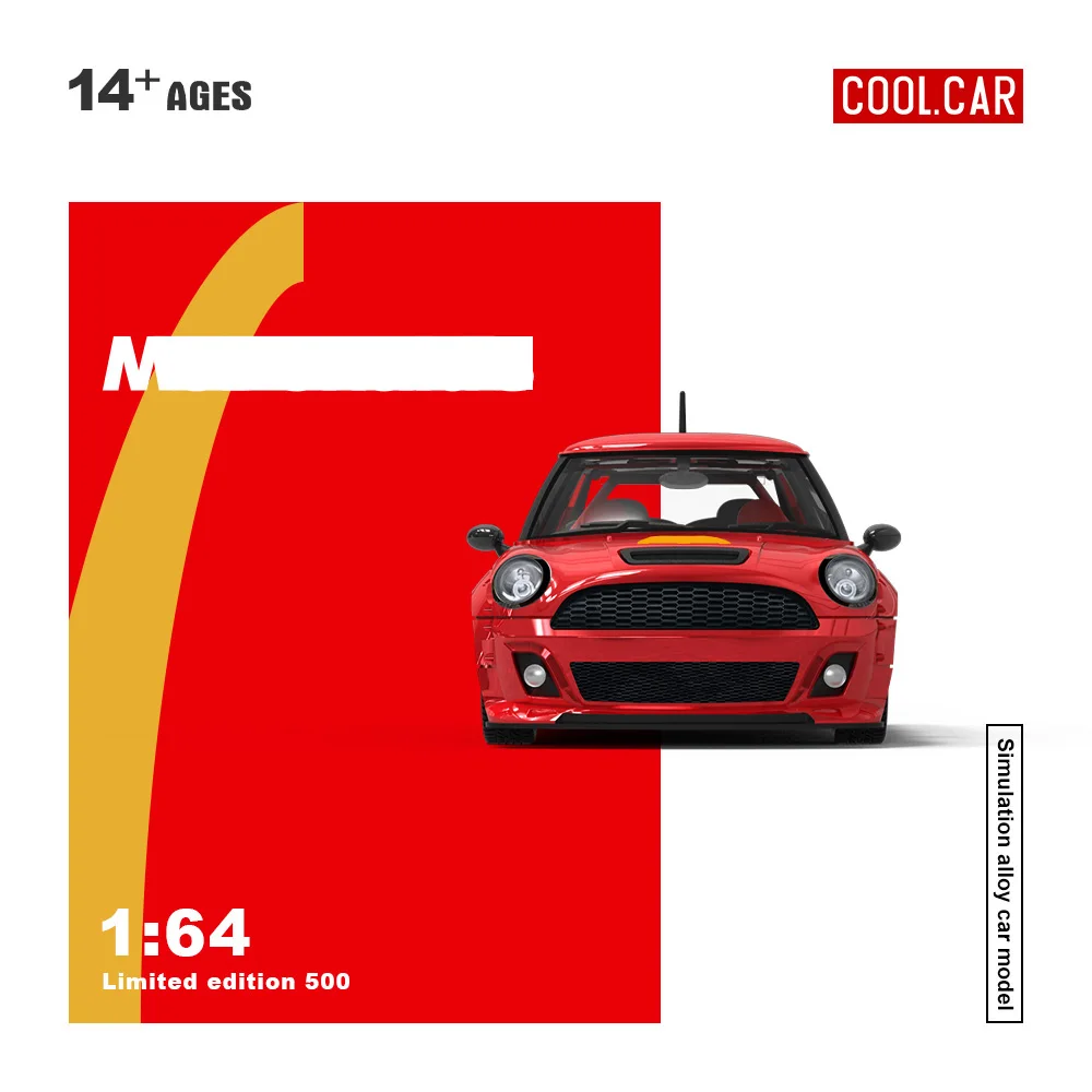Cooles Auto 1:64 Red Painting Simulation Legierung Automodell, Action- und Spielzeugfigur für Sammlung, Display und Geschenk