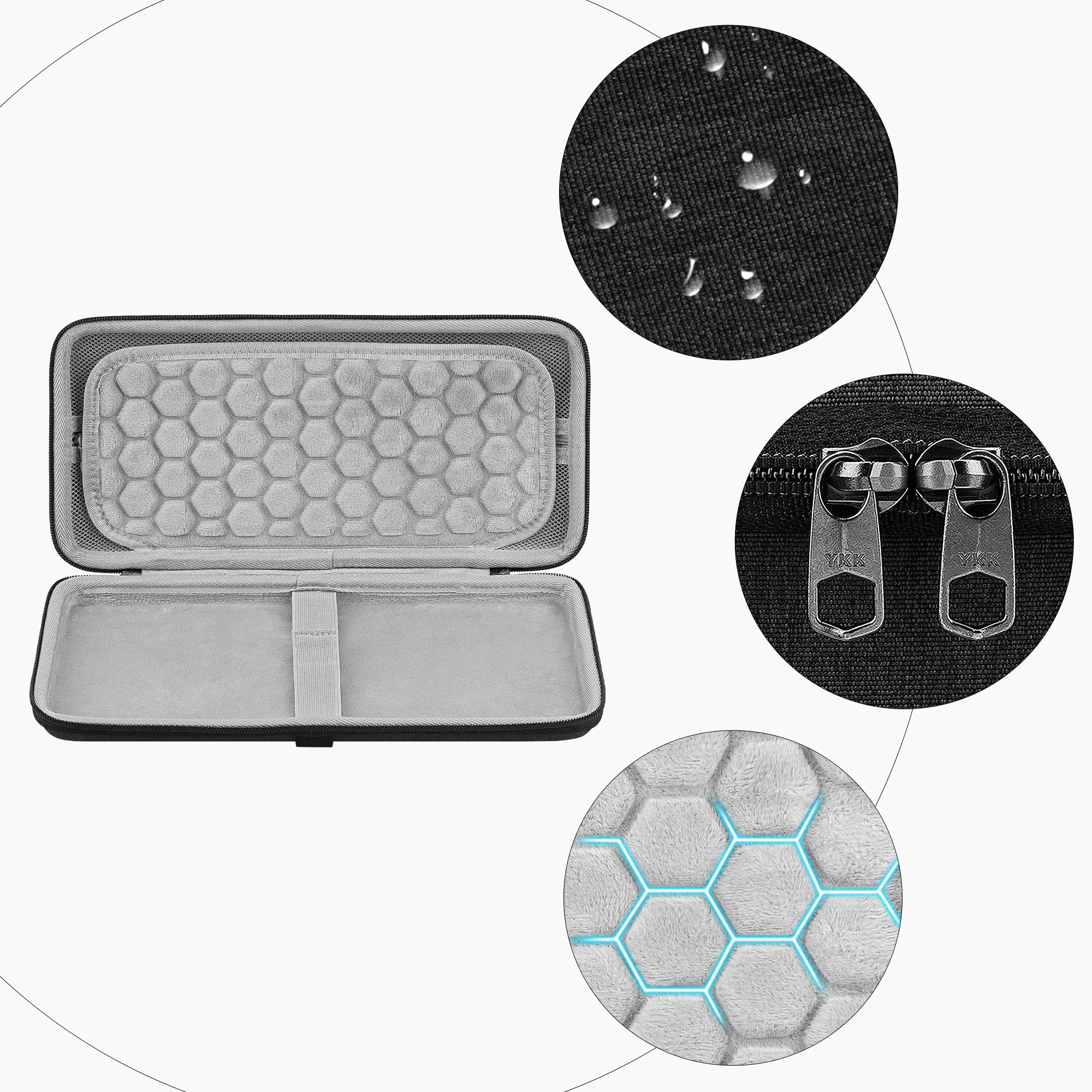 Twardy futerał Geekria EVA na Logitech MX Keys Mini Apple Magic Keyboard Bezprzewodową Kompaktową Klawiaturę Bluetooth, Odporna na Wstrząsy Torba Podróżna — zdjęcie produktu 2