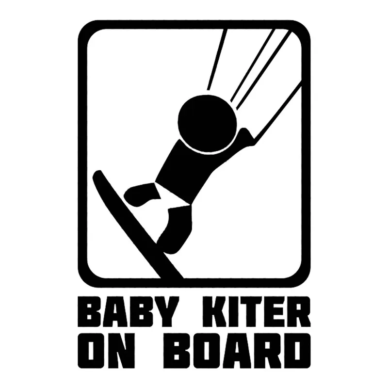 

Baby kiter on board car sticker decal waterproof stickers on car truck bumper rear window vinyl die cut 12x18cm PVC KK