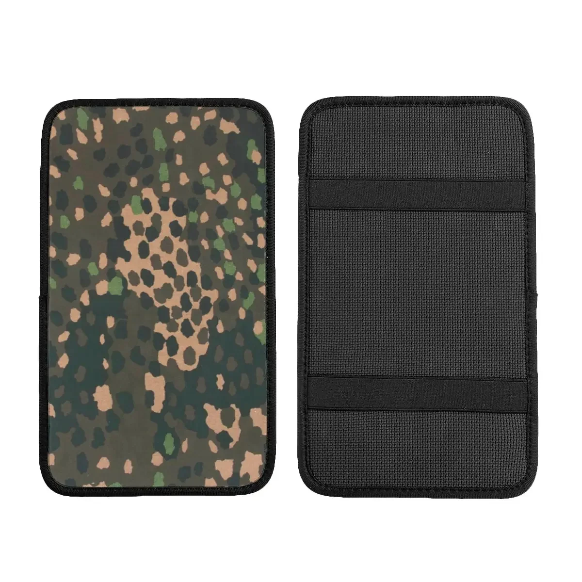 Pea Dot German Camo Center Console Pad Military Army Camouflage Car Armrest Cover Mat Protective Interior Cushion Storage Box