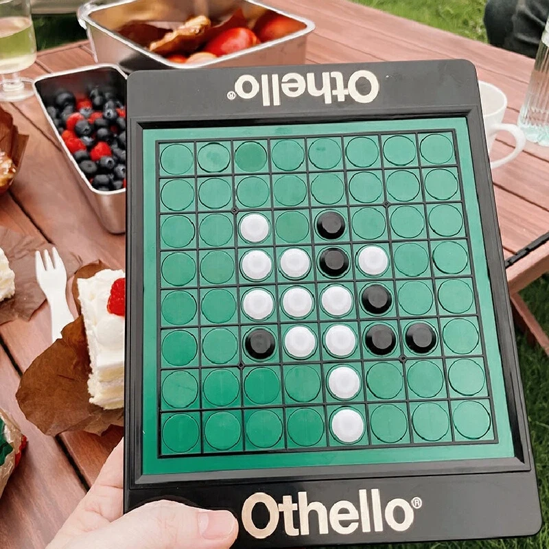 Othello Portable Travel Othello Board Game Black White Flip Chess Strategy Brain Game For Outdoor Camping Indoor Party Adults