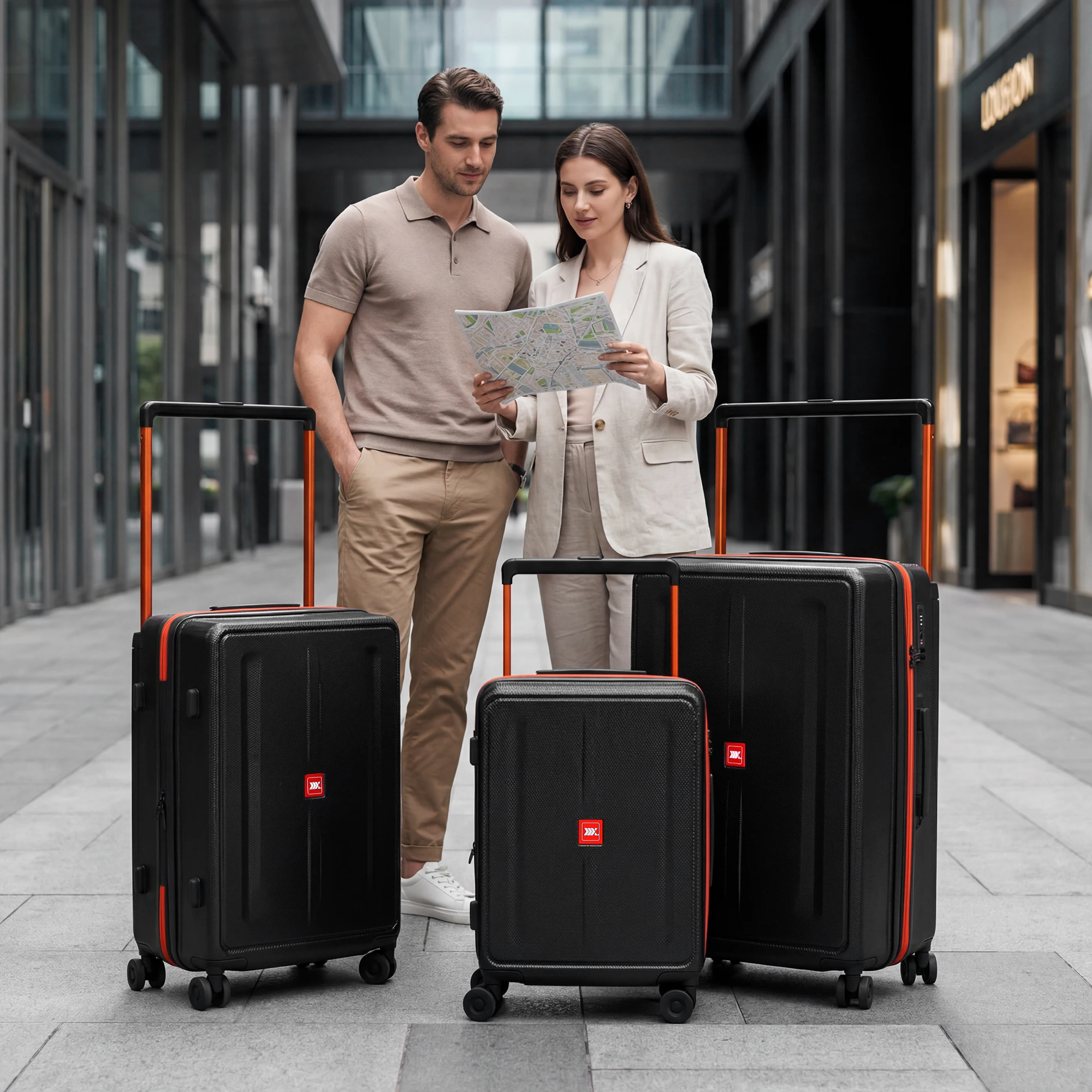 Expandable Hardside Luggage 3 PCS Set Suitcase Upright Spinner Hardshell Suitcase Lightweight Luggage Travel Set for Men Women