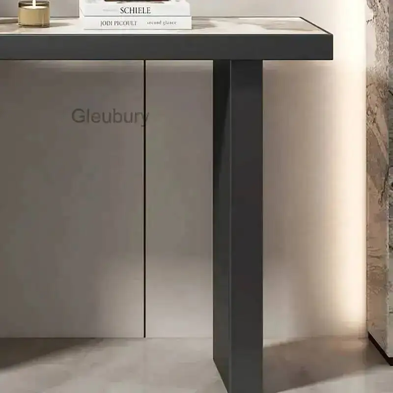 Table Luxury Aesthetic Style Decoration Entryways European Elegant Console Tables Easy Pack Konsolentisch Living Room Furniture