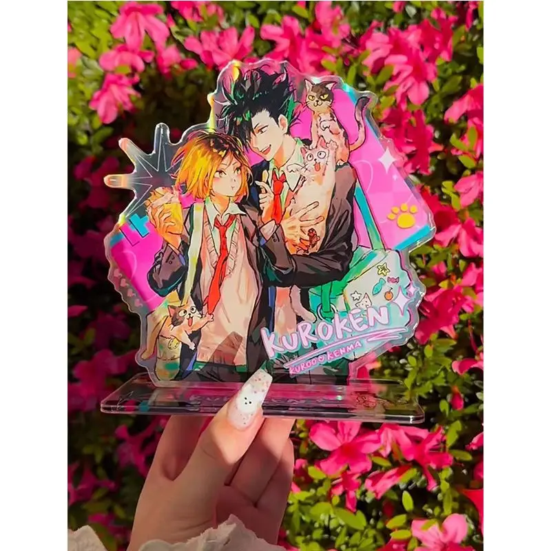 10cm Haikyuu Figure Anime Cartoon Figure Acrylic Desktop Ornaments Hinata Shoyo Exquisite Couple Model Toy Stand Up Sign Gift